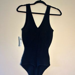 NWT Abercrombie and Fitch Black Sweater Bodysuit